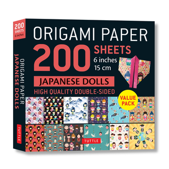 Origami Paper 200 sheets Japanese Dolls 6" (15 cm) bij Singel 344