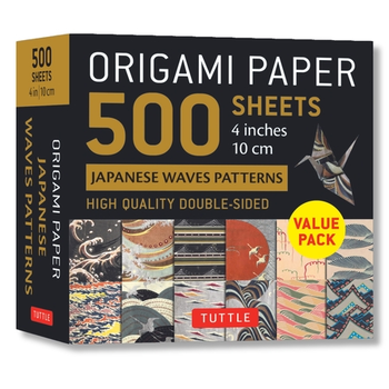 Origami Paper 500 sheets Japanese Waves 4" (10 cm) bij Singel 344