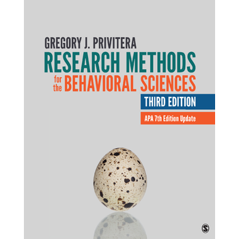 Research Methods for the Behavioral Sciences (Paperback) bij Singel 344