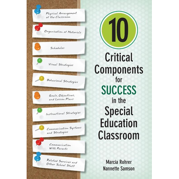 10 Critical Components for Success in the Special Education Classroom (Paperback) bij Singel 344