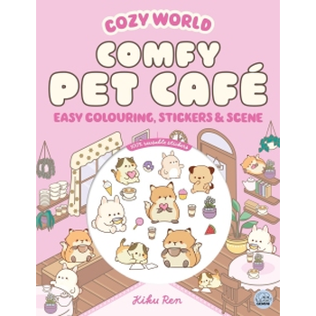Cozy World Comfy Pet Cafe: Easy Colouring and Sticker Scene for Teens, Young Adults and Adults (Paperback) bij Singel 344