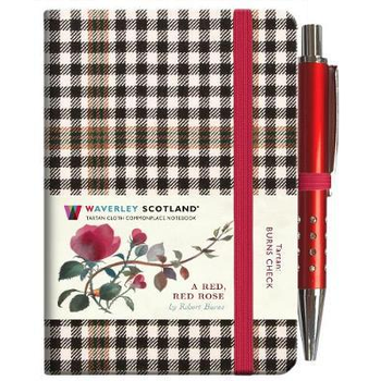 A Red, Red Rose Tartan Notebook (mini with pen) (Burns check tartan) (Hardback) bij Singel 344