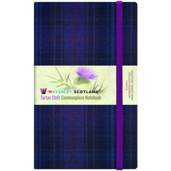 WAVERLEY THISTLE TARTAN CLOTH HARDBACK LARGE COMMONPLACE NOTEBOOK/JOURNAL (Hardback) bij Singel 344