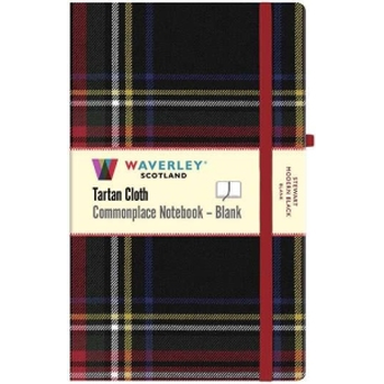 Stewart Modern Black Tartan Hardback Blank Notebook: Large 21cm x 13cm (Hardback) bij Singel 344