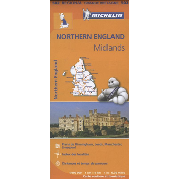Michelin Wegenkaart 502 Engeland Noord - Midlands (Paperback) bij Singel 344
