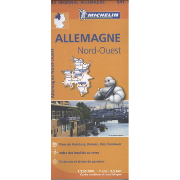 Michelin Wegenkaart 541 Duitsland Noordwest (Paperback) bij Singel 344