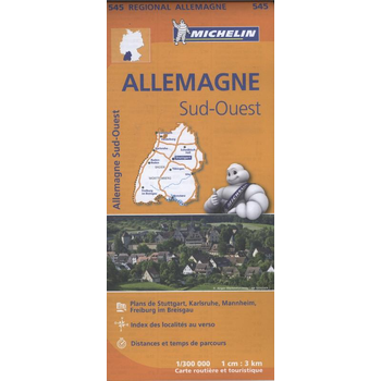 Michelin Wegenkaart 545 Duitsland Zuidwest (Paperback) bij Singel 344