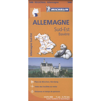 Michelin Wegenkaart 546 Duitsland Zuidoost - Beieren (Paperback) bij Singel 344