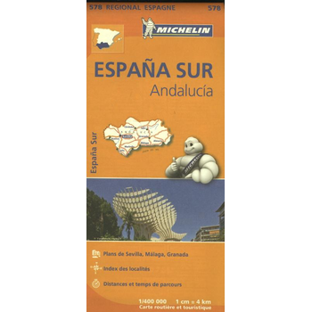 Michelin Wegenkaart 578 Spanje Zuid - Andalucía (Paperback) bij Singel 344