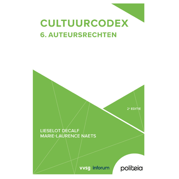 Cultuurcodex Deel 6: Auteursrechten - 2e editie (Paperback) bij Singel 344