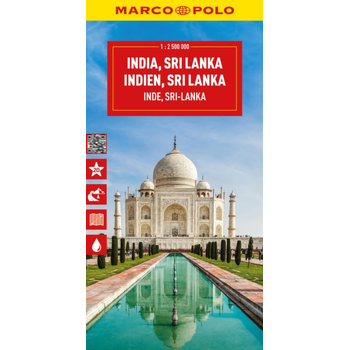 India, Sri Lanka, Nepal, Bangladesh Marco Polo Map bij Singel 344