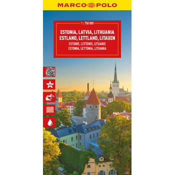 Estonia, Latvia, Lithuania Marco Polo Map bij Singel 344