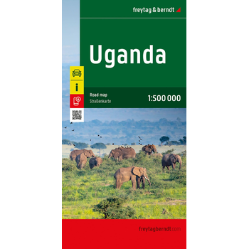Uganda, Straßenkarte 1:500.000, freytag & berndt bij Singel 344
