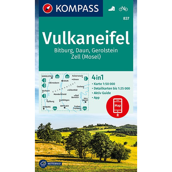 Kompass WK837 Vulkaneifel, Bitburg, Daun, Gerolstein, Zell bij Singel 344