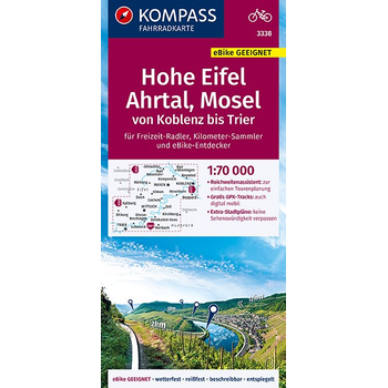 Kompass FK3338 Fietskaart Hohe Eifel, Ahrtal, Mosel bij Singel 344