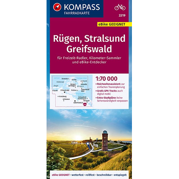 Kompass FK3319 Fietskaart Rügen, Stralsund, Greifswald bij Singel 344