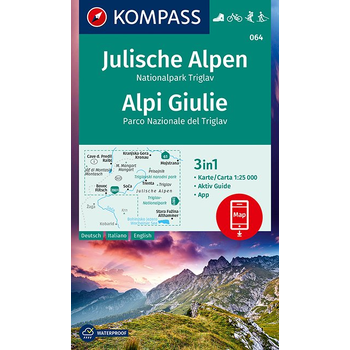 Kompass WK064 Julische Alpen, Nationalpark Triglav, Alpi Giulie bij Singel 344