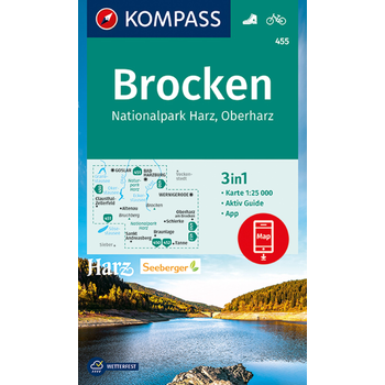 Kompass WK455 Brocken, Nationalpark Harz, Oberharz bij Singel 344