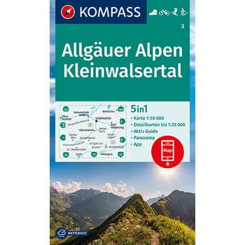 KOMPASS Wanderkarte 3 Allgäuer Alpen, Kleinwalsertal bij Singel 344