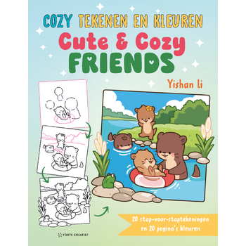 Cozy tekenen en kleuren - Cute & Cozy Friends (Paperback) bij Singel 344