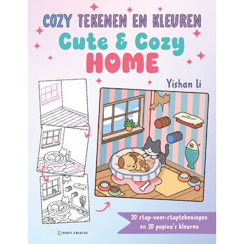 Cozy tekenen en kleuren - Cute & Cozy Home (Paperback) bij Singel 344
