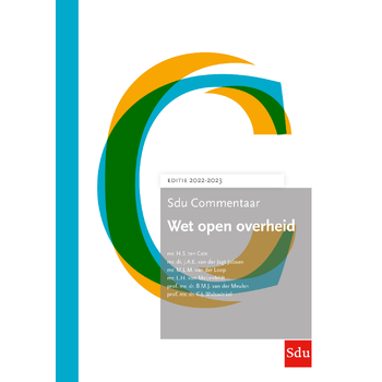 Sdu Commentaar Wet open overheid. Editie 2022-2023 (Hardback) bij Singel 344