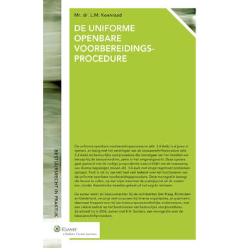 De uniforme openbare voorbereidingsprocedure (Paperback) bij Singel 344