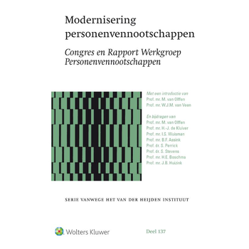 Modernisering personenvennootschappen (Hardback) bij Singel 344