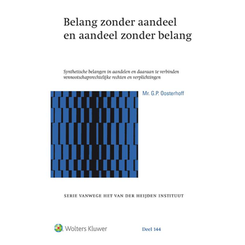Belang zonder aandeel en aandeel zonder belang (Hardback) bij Singel 344