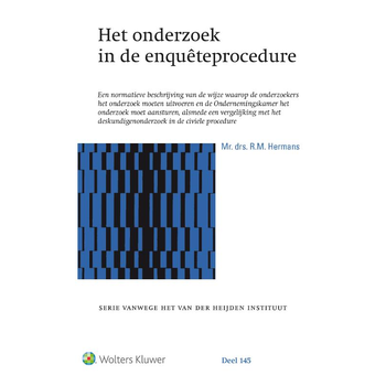Het onderzoek in de enquêteprocedure (Hardback) van R.M. Hermans