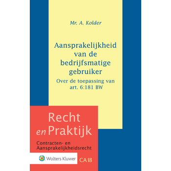 Aansprakelijkheid van de bedrijfsmatige gebruiker (Hardback) bij Singel 344