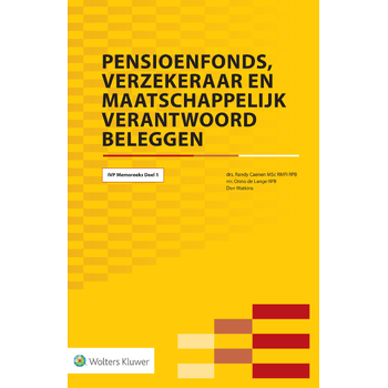 Pensioenfonds, verzekeraar en maatschappelijk verantwoord beleggen (Paperback) bij Singel 344
