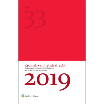 Kroniek van het strafrecht 2019 (Paperback) bij Singel 344