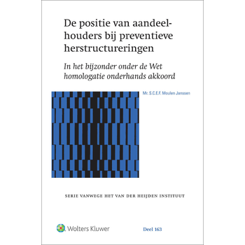 De positie van aandeelhouders bij preventieve herstructureringen (Hardback) bij Singel 344