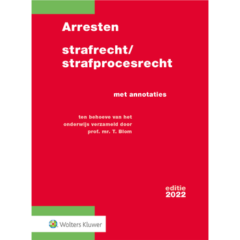 Arresten strafrecht/strafprocesrecht 2022 (Paperback) bij Singel 344