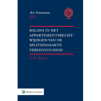 Balans in het appartementsrecht: wijzigen van de splitsingsakte vereenvoudigd (Paperback) bij Singel 344