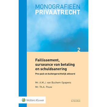 Faillissement, surseance van betaling en schuldsanering (Paperback) bij Singel 344