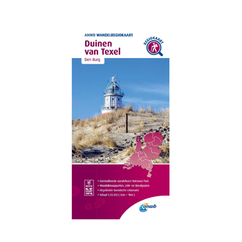 Wandelregiokaart Duinen van Texel 1:33.333 bij Singel 344