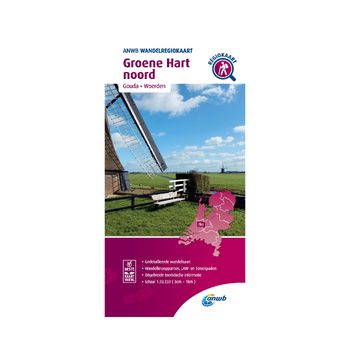 Wandelregiokaart Groene Hart noord 1:33.333 bij Singel 344