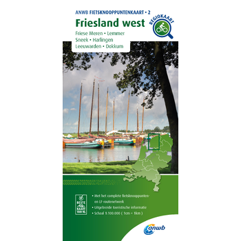 Fietsknooppuntenkaart Friesland west 1:100.000 bij Singel 344
