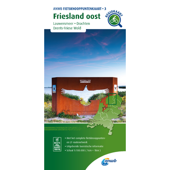 Fietsknooppuntenkaart Friesland oost 1:100.000 bij Singel 344
