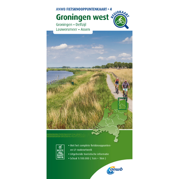 Fietsknooppuntenkaart Groningen west 1:100.000 bij Singel 344