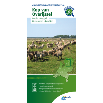 Fietsknooppuntenkaart Kop Overijssel 1:100.000 bij Singel 344