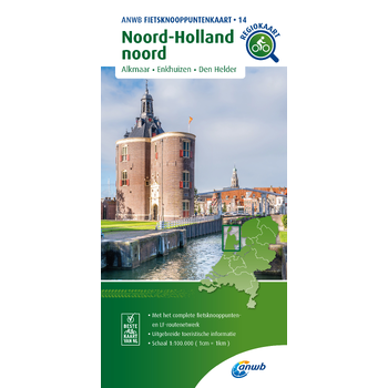 Fietsknooppuntenkaart Noord-Holland noord 1:100.000 bij Singel 344