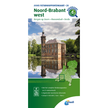 Fietsknooppuntenkaart Noord-Brabant west 1:100.000 bij Singel 344