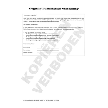 Vragenlijst Fundamentele Onthechting (VFO) - scoreformulieren (Loose-leaf) bij Singel 344