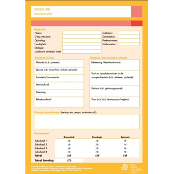 Screeling (ScreeLing) - scoreformulieren (Loose-leaf) bij Singel 344