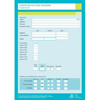 Schlichting Test voor Taalbegrip - Scoreformulieren bij Singel 344