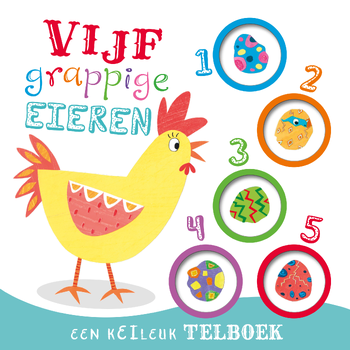 Vijf grappige eieren - telboek (Board book) bij Singel 344