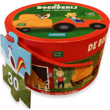 De boerderij - boek + giga puzzel (Board book) bij Singel 344